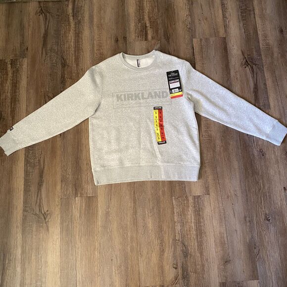 Kirkland Signature BRAND NEW Unisex Logo Sweater Gray - Men’s S-Women’s M - Picture 3 of 8